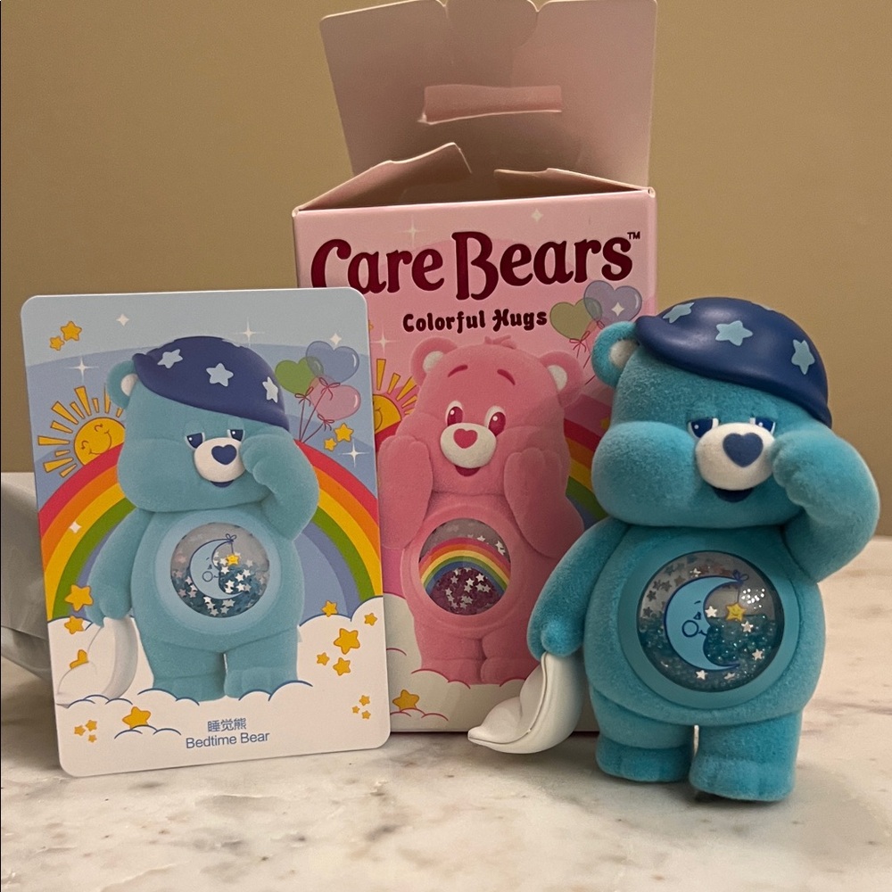 Pop Mart Care Bears Colorful Hugs Figurine Toy - Bedtime Bear 💙